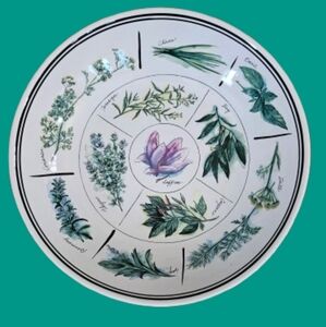 Williams Sonoma 13-inch pasta serving bowl with a culinary herb design